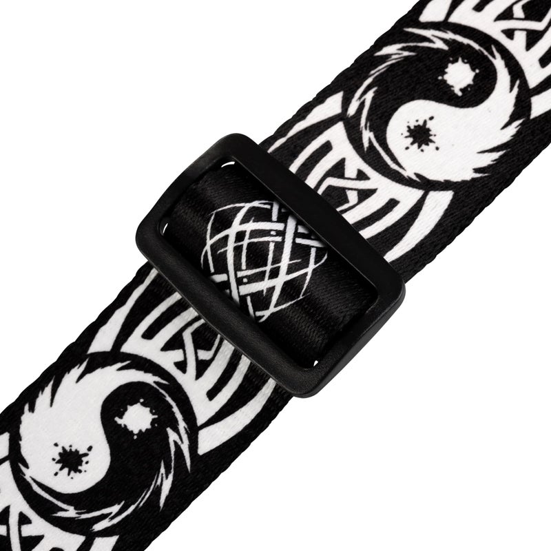 Levy's Leathers 2" Polyester Guitar Strap with Printed Design, Garment Leather Ends and Tri-glide Adjustment; Yin and Yang Motiff (MP-15) - Image 3